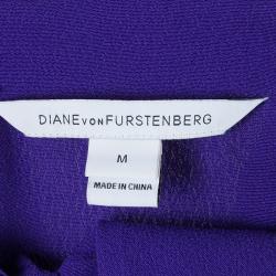 Pre Owned Diane Von Furstenberg Hatsu Colorblock Dress M