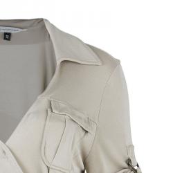 Pre Owned Diane von Furstenberg Beige Wrap Dress L