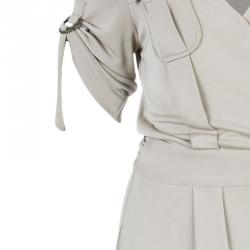 Pre Owned Diane von Furstenberg Beige Wrap Dress L