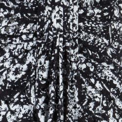 Pre Owned Diane von Furstenberg Monochrome Print Lacie Dress M
