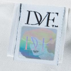 Pre Owned Diane von Furstenberg Monochrome Print Lacie Dress M