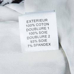 Pre Owned Diane von Furstenberg Monochrome Print Lacie Dress M