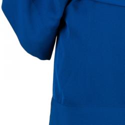 Pre Owned Diane Von Furstenberg Blue Silk Kallina Belted Top M