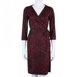 Pre Owned Diane Von Furstenberg Red New Julian Two Wrap Dress M
