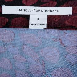 Pre Owned Diane Von Furstenberg Red New Julian Two Wrap Dress M