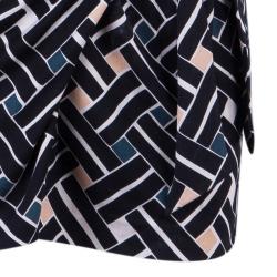 Pre Owned Diane Von Furstenberg Printed Long Sleeve Skylar PlaySuit M