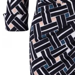 Pre Owned Diane Von Furstenberg Printed Long Sleeve Skylar PlaySuit M