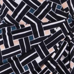 Pre Owned Diane Von Furstenberg Printed Long Sleeve Skylar PlaySuit M