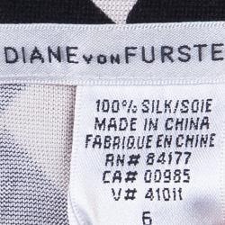 Pre Owned Diane Von Furstenberg Printed Long Sleeve Skylar PlaySuit M