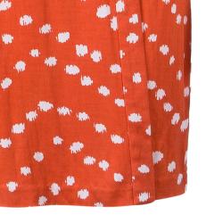 Pre Owned Diane von Furstenberg Tangerine Dotted New Jeanne Two Wrap Dress XS