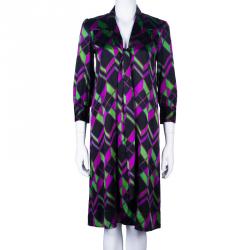 Pre Owned Diane von Furstenberg Sapphire Multicolor Dress S