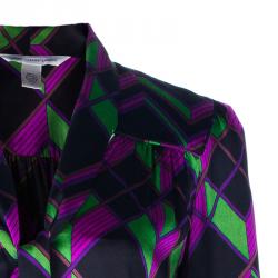 Pre Owned Diane von Furstenberg Sapphire Multicolor Dress S