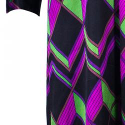 Pre Owned Diane von Furstenberg Sapphire Multicolor Dress S