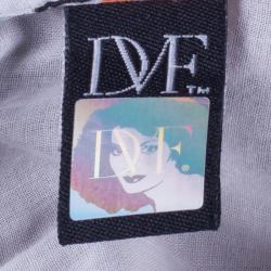 Pre Owned Diane von Furstenberg Helma Animal Print Kaftan Top M