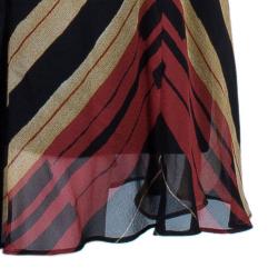 Pre Owned Diane Von Furstenberg 'Hannah' Tricolor Dress M