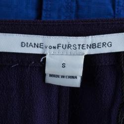 Pre Owned Diane von Furstenberg Naz Purple Dress S
