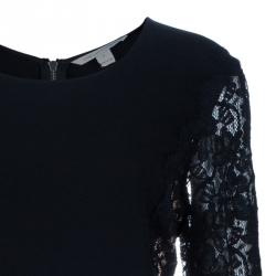 Pre Owned Diane Von Furstenberg Black Lace India Dress L