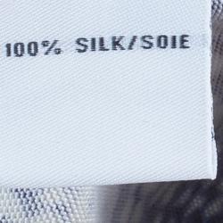 Pre Owned Diane von Furstenberg Blue Snake Print Silk New Della Dress L