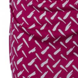 Pre Owned Diane Von Furstenberg Pink Printed Gabi Silk Jersey Dress L