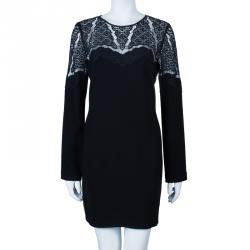 Pre Owned Diane von Furstenberg Black Lace Dahlia Dress L