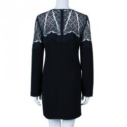 Pre Owned Diane von Furstenberg Black Lace Dahlia Dress L