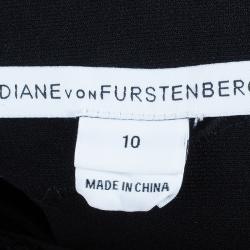 Pre Owned Diane von Furstenberg Black Lace Dahlia Dress L