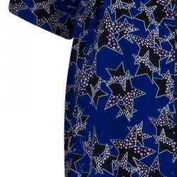Pre Owned Diane von Furstenberg Blue Belted Star Prita Dress L