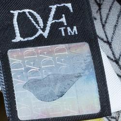 Pre Owned Diane von Furstenberg Yellow Floral Print New Della Print Lily Crepe Dress L