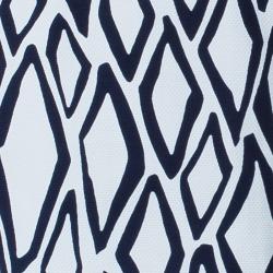 Pre Owned Diane von Furstenberg White Ikat Stamp Kenza Top L