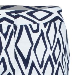 Pre Owned Diane von Furstenberg White Ikat Stamp Genesis Trousers L