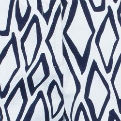 Pre Owned Diane von Furstenberg White Ikat Stamp Genesis Trousers L