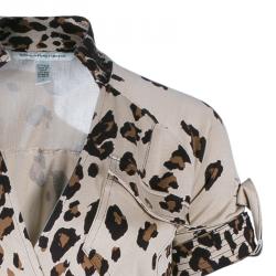Pre Owned Diane von Furstenberg Leopard Print Anoush Dress S