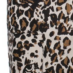 Pre Owned Diane von Furstenberg Leopard Print Anoush Dress S