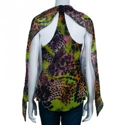 Pre Owned Diane von Furstenberg Multicolor Print Marroca Top M