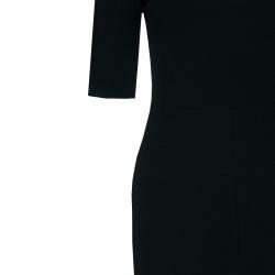 Pre Owned Diane von Furstenberg Phyllis Black Sheath Dress S