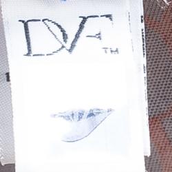 Pre Owned Diane von Furstenberg Amberlin Orange Print Belted Dress S