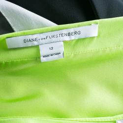 Pre Owned Diane von Furstenberg Multicolor Shizuka Silk Sleeveless Dress L