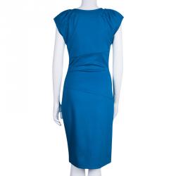 Pre Owned Diane von Furstenberg Turquoise Thane Dress M