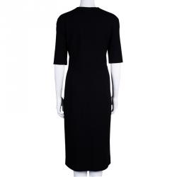 Pre Owned Diane von Furstenberg Black Phyllis Dress L