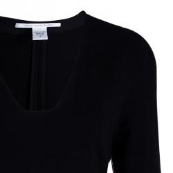 Pre Owned Diane von Furstenberg Black Phyllis Dress L