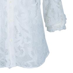 Pre Owned Diane von Furstenberg Lorelei Two White Lace Top M
