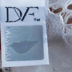 Pre Owned Diane von Furstenberg Lorelei Two White Lace Top M