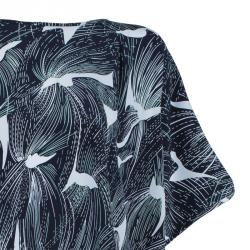 Pre Owned Diane von Furstenberg Monochrome Print New Hanky Top M/L