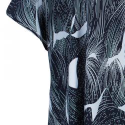 Pre Owned Diane von Furstenberg Monochrome Print New Hanky Top M/L