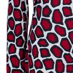 Pre Owned Diane von Furstenberg Vintage Print Long Sleeve Reina Dress L