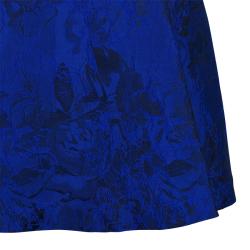 Pre Owned Diane von Furstenberg White/Blue Leopard Print Gemma Skirt XS