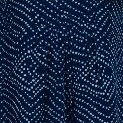 Pre Owned Diane Von Furstenberg Blue Dotted Aria Dress XS