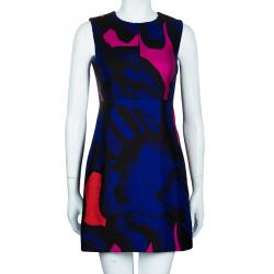 Pre Owned Diane Von Furstenberg Multicolor Print Yvette Dress XS