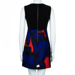 Pre Owned Diane Von Furstenberg Multicolor Print Yvette Dress XS