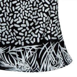 Pre Owned Diane von Furstenberg Monochrome Printed Georgina Maxi Wrap Dress XL